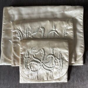 3 piece vintage lingerie case set